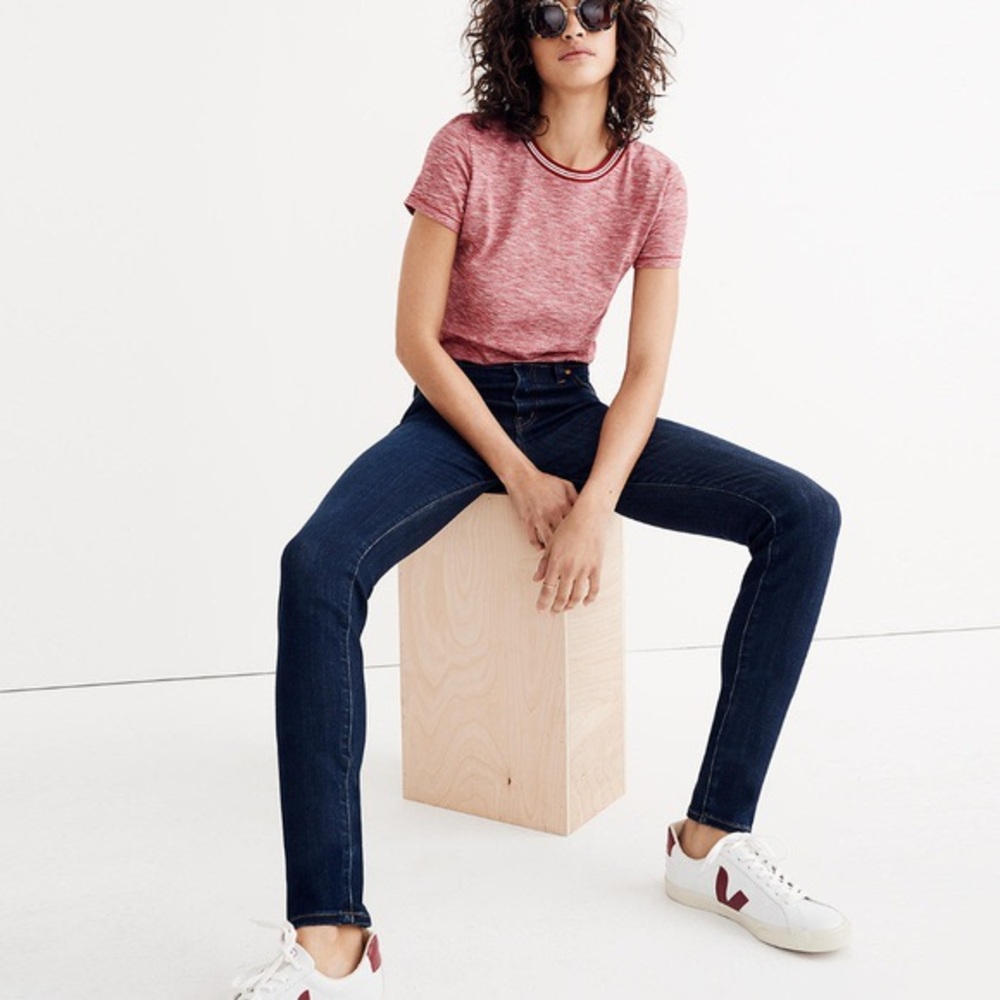 EUC Madewell 9” High-Rise Skinny Jeans in Larkspur Wash - Size 25 Taller